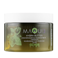 EchosLine Естествена подхранваща веган маска за суха коса с масло от шеа 250/1000 мл. Maqui 3 Hydra-Butter Nourishing Buttery Vegan Mask Dry Hair