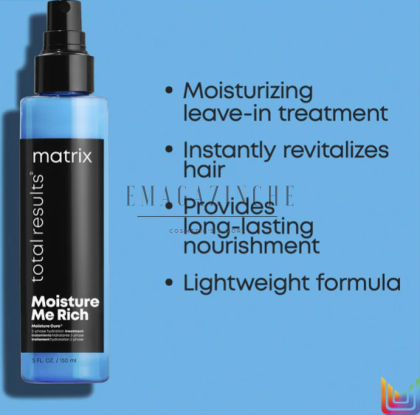 Matrix Total Results Двуфазен овлажняващ спрей за суха коса 150 мл. Moisture Me Rich Moisture Cure