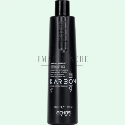 EchosLine Karbon 9 Charcoal Shampoo Stressed And Treated Hair 350/1000 ml.