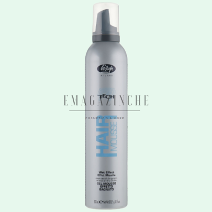 Lisap High Tech Hair Styling mousse for shine and wet effect 300 ml.