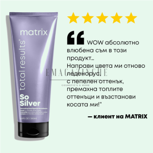 Matrix Защитна тонизираща маска за руса и сива коса 200 мл. Total Results So Silver Triple Power Toning Hair Mask