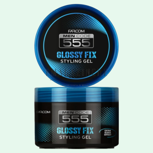 Farcom 555 Men Code Styling Gel – Glossy Fix Extra Gloss Effect, Power Hold, Extra Power Hold 250/500 ml.