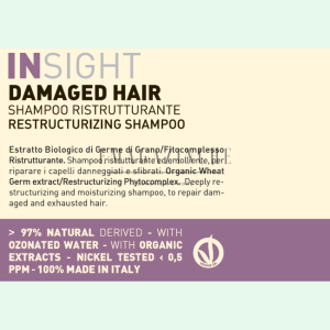 Insight Damaged hair Restructurizing Shampoo 400/900 ml.