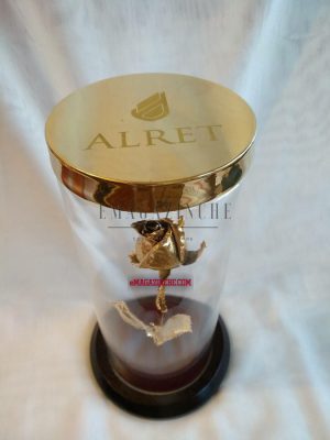 Handmade gilded plaque Gilded rose by Alret