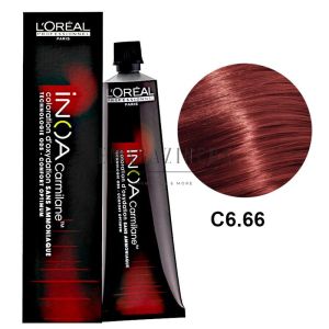 L'Oréal Professionnel Permanent ammonia-free color cream Inoa - Intense red tones 60 ml.
