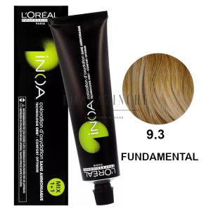 L'Oréal Professionnel Permanent ammonia-free color cream Inoa - Golden tones 60 ml.