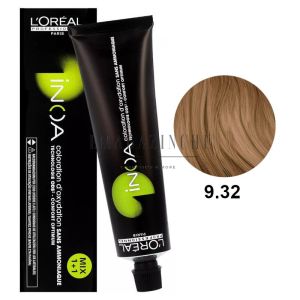 L'Oréal Professionnel Permanent ammonia-free color cream Inoa - Warm maroon / beige tones 60 ml.