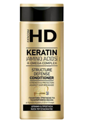 Farcom HD Keratin Structure Defense Структуриращ балсам за възстановяване и защита на косата от накъсване 330 мл. 