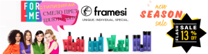 11 % discount on selected products with the Framesi brand